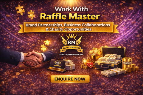Work With Raffle Master – Brand Partnerships, Business Collaborations & Charity Opportunities