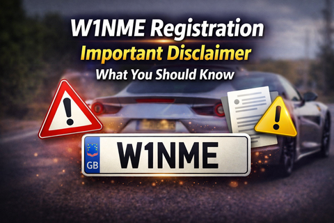 Disclaimer Regarding the Vehicle Registration “W1NME”