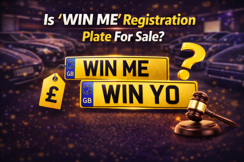 Is the “WIN ME”  "WIN YO" Registration Plate for Sale?