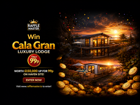 🏆 RaffleMaster’s Biggest Draw EVER – £150,000 Luxury Lodge for Just 99p
